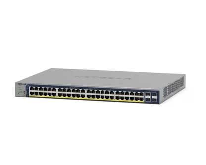 NETGEAR GS752TP 48 Port Gigabit Ethernet PoE+ Smart Switch w/ optional Remote/Cloud Management and 4 SFP Ports (380W)