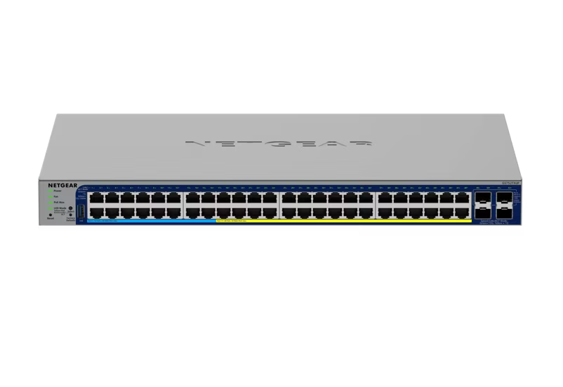 NETGEAR GS752TXUP 48-Port Gigabit PoE+ and PoE++ Smart Switch w/optional Remote/Cloud Management and 4 SFP+ Ports (640W)