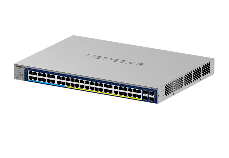 NETGEAR GS752TXUP 48-Port Gigabit PoE+ and PoE++ Smart Switch w/optional Remote/Cloud Management and 4 SFP+ Ports (640W)