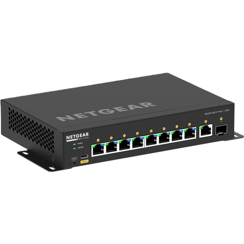 NETGEAR AV Line M4250 GSM4210PD 8-Port Gigabit PoE+ Compliant Managed AV Switch with SFP (110W)