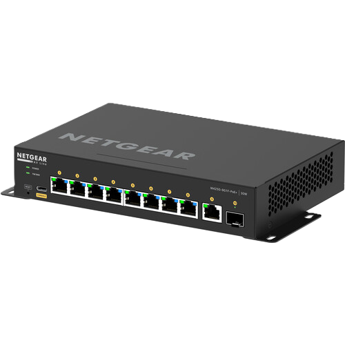 NETGEAR AV Line M4250 GSM4210PD 8-Port Gigabit PoE+ Compliant Managed AV Switch with SFP (110W)