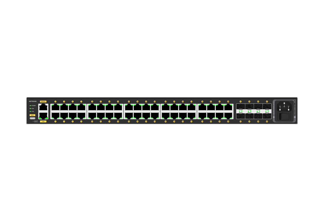 NETGEAR AV Line M4250-40G8XF-PoE+ (GSM4248PX) 40x1G PoE+ 960W and 8xSFP+ Managed Switch (TAA Compliant)