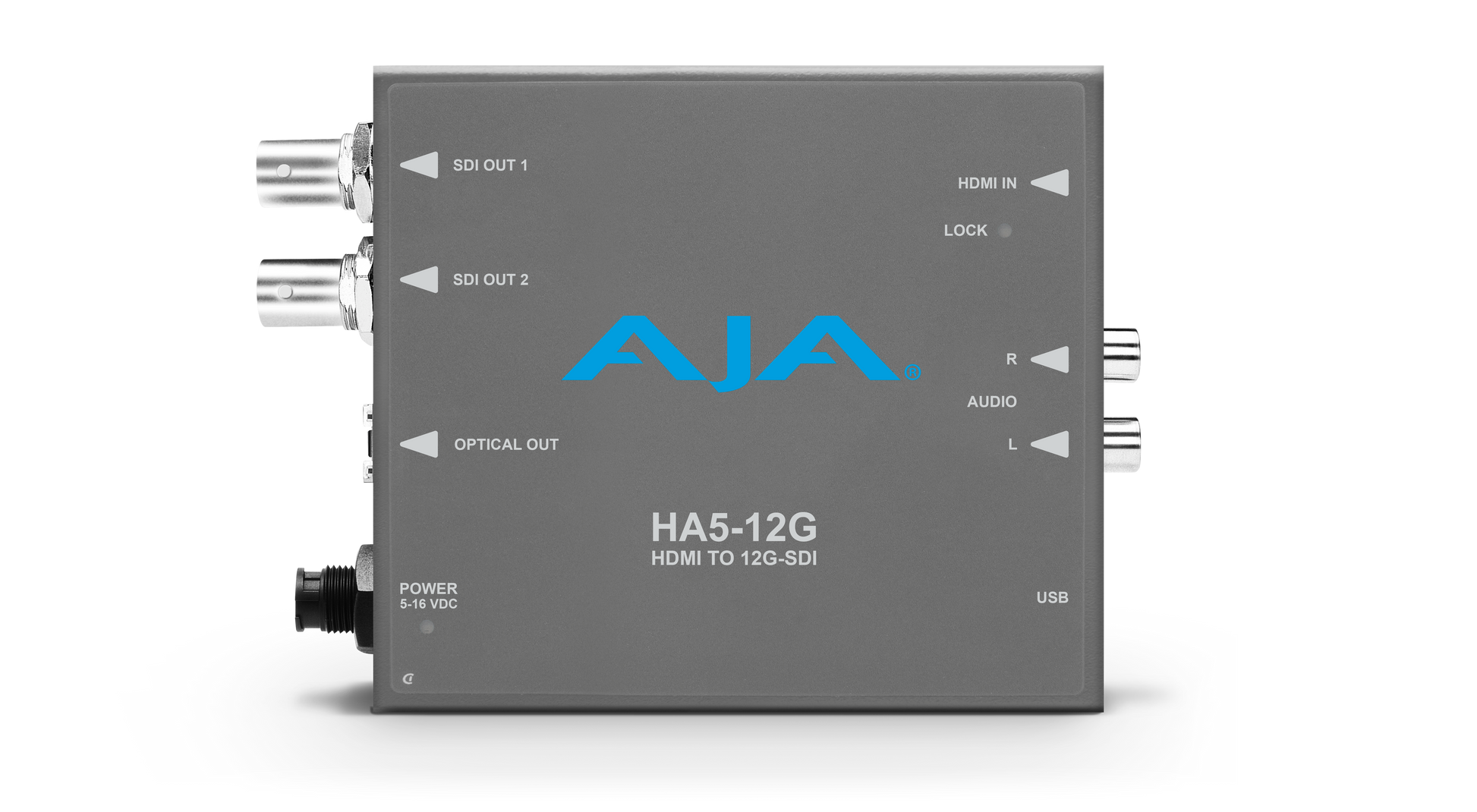 AJA HA5 12G-SDI to HDMI 2.0 Conversion with ST Fiber Receiver