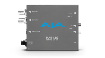 AJA HA5 12G-SDI to HDMI 2.0 Conversion with ST Fiber Receiver