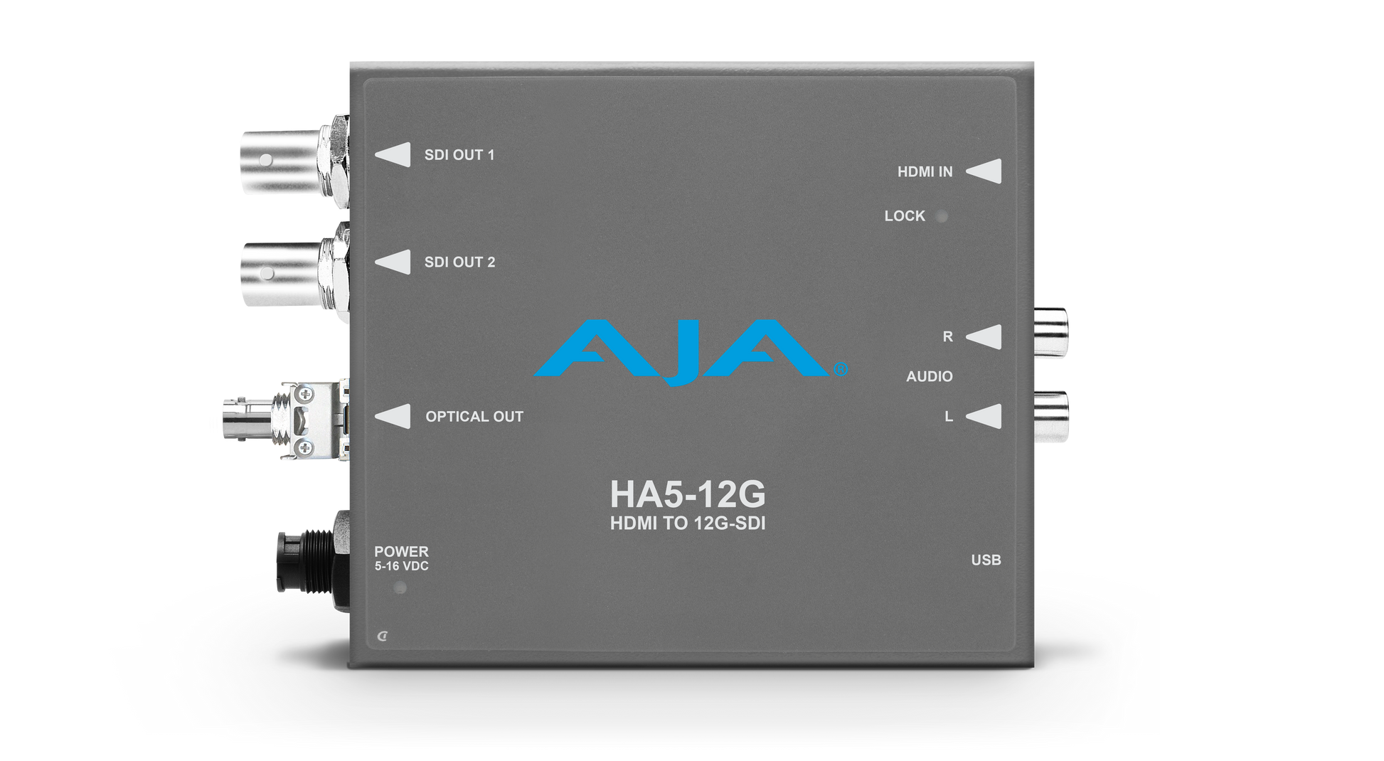 AJA HA5 12G-SDI to HDMI 2.0 Conversion with ST Fiber Receiver