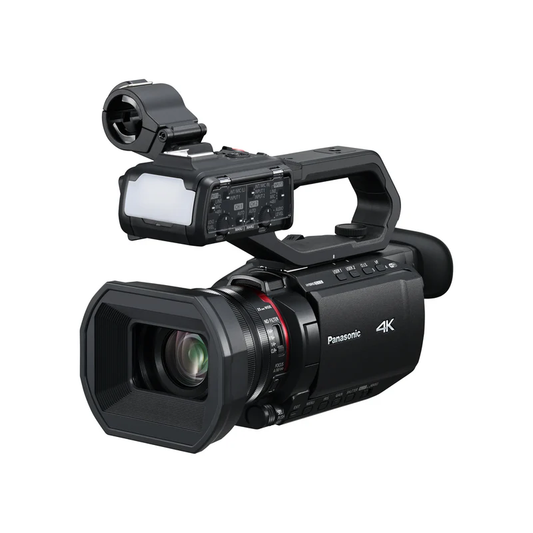 Panasonic X2100 4K Pro Camcorder with 24X Optical Zoom, Livestream, and LED Video Light