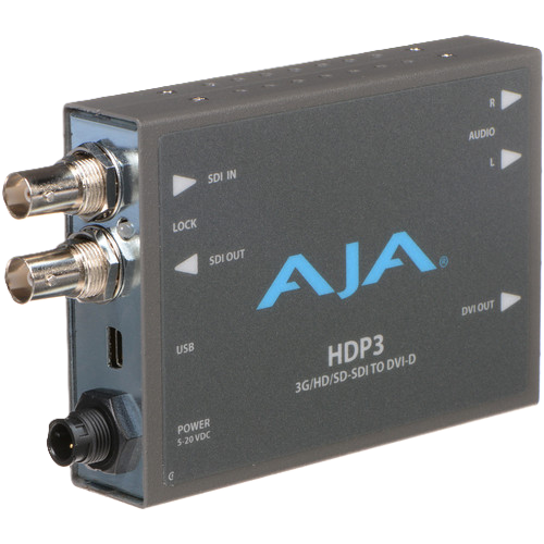 AJA HDP3 3G-SDI to DVI-D Converter with Audio
