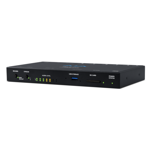 AJA HELO Plus Angled View