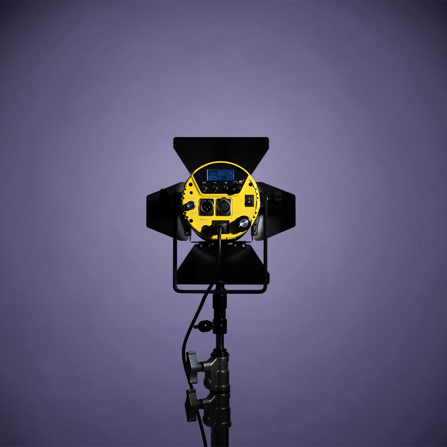 iKan Helia 150 Watt 4 in. Fresnel Bi-Color LED Studio Light w/ DMX and 8 Leaf Barn Doors