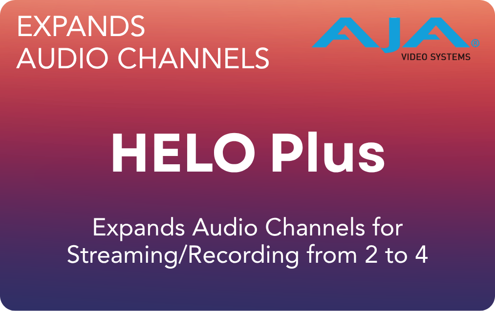 AJA HELO Plus Audio Expansion License – 2 to 4 Channels