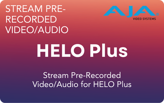 AJA HELO Plus License to Stream Pre-Recorded Video/Audio