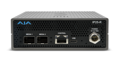AJA 25 GigE IP Converter – Dual HDMI 2.0 + Quad 12G-SDI Outputs