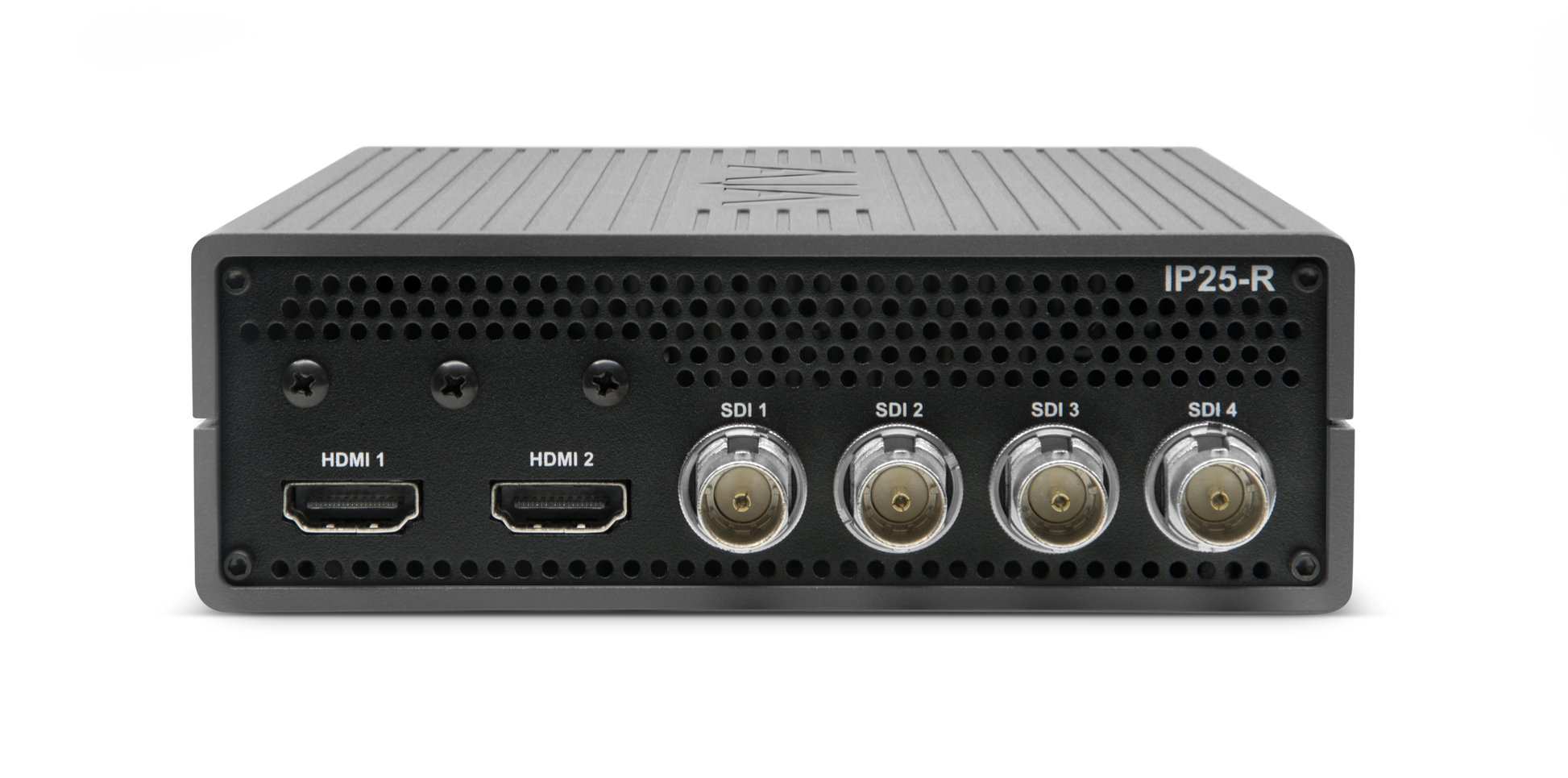 AJA 25 GigE IP Converter – Dual HDMI 2.0 + Quad 12G-SDI Outputs