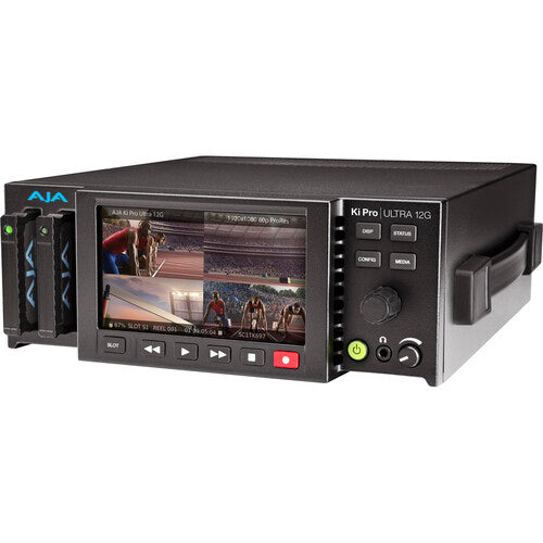 AJA Ki Pro Ultra 12G - 4K/HD Recorder/Player Angled View