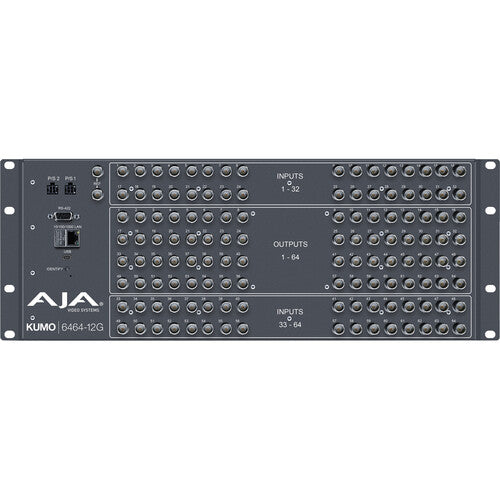 AJA KUMO 64x64 Compact 12G-SDI Router with 1 Power Supply