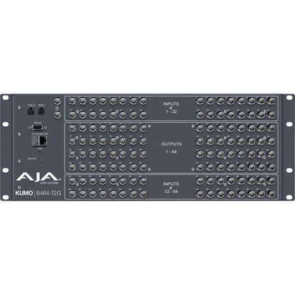 AJA KUMO 64x64 Compact 12G-SDI Router with 1 Power Supply