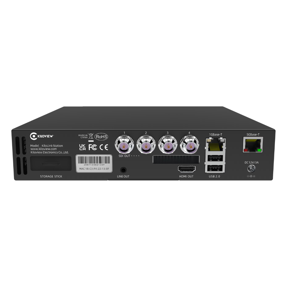 Kiloview KiloLink Station PRO with HDMI and 4x 3G-SDI Ports Inputs Back Rear View
