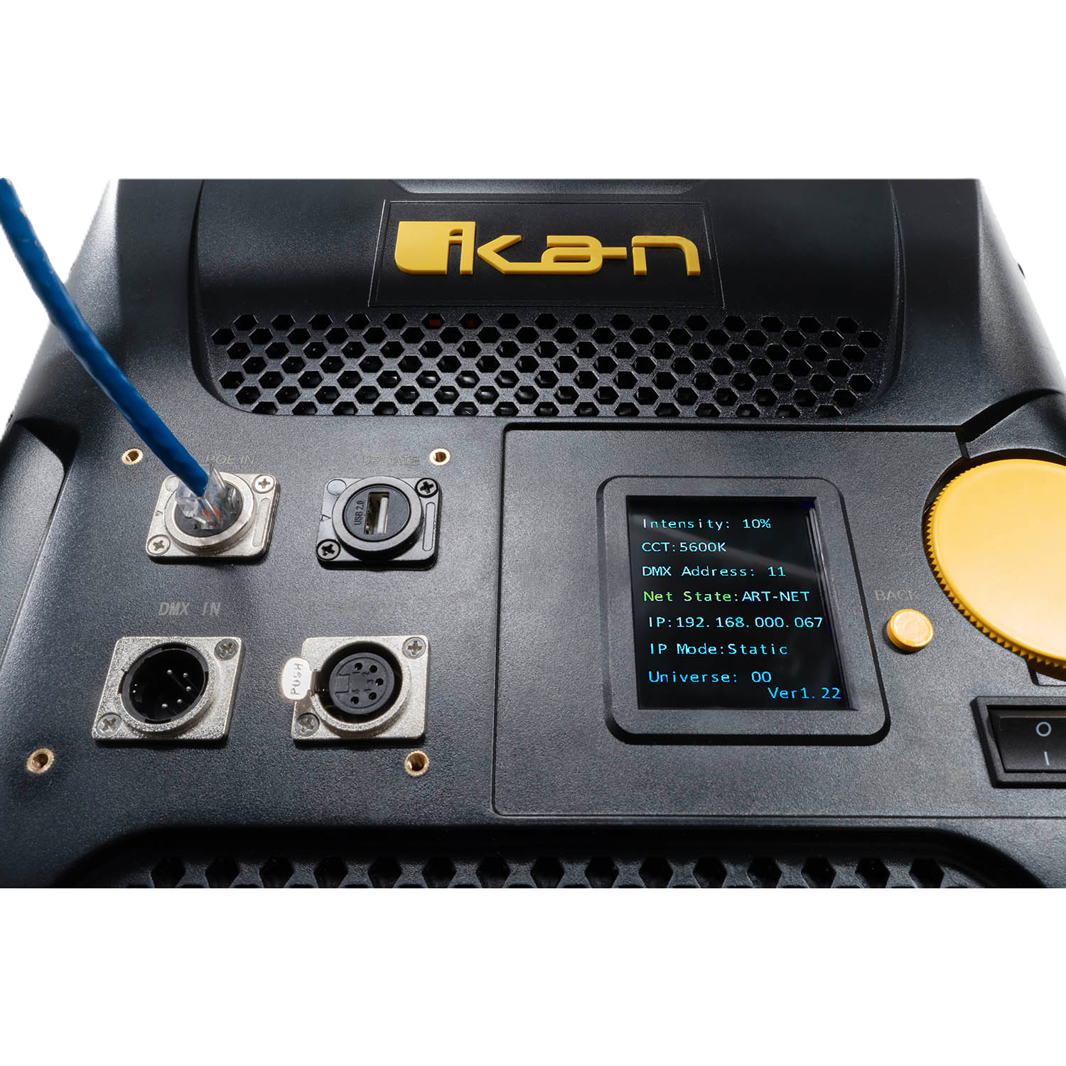 IKAN Lyra POE 1×1 Bi-Color Studio Panel Soft LED Light w/ ArtNet and sACN DMX