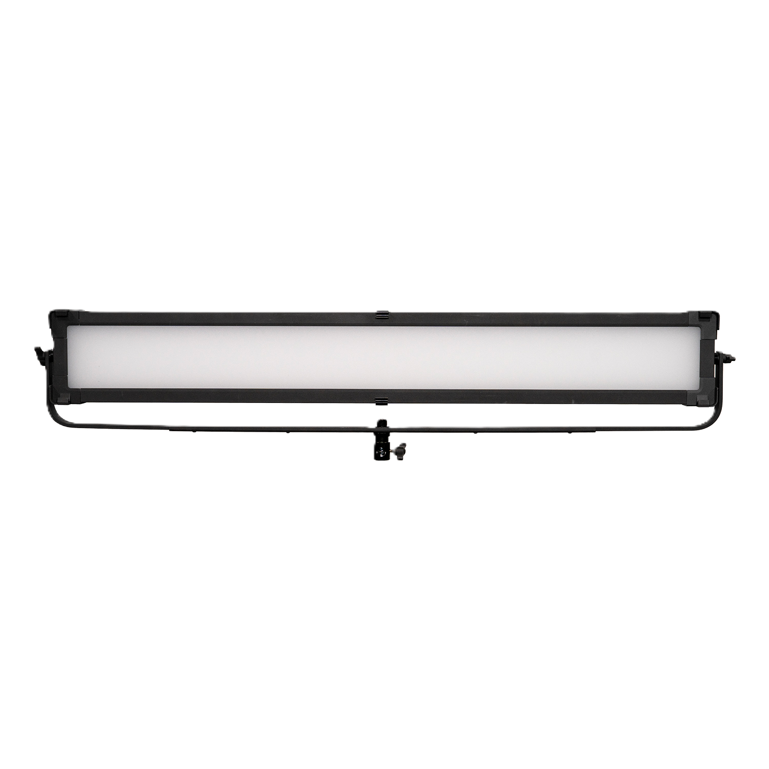 Rectangular LED IKAN light bar with black frame and white panel on a white background