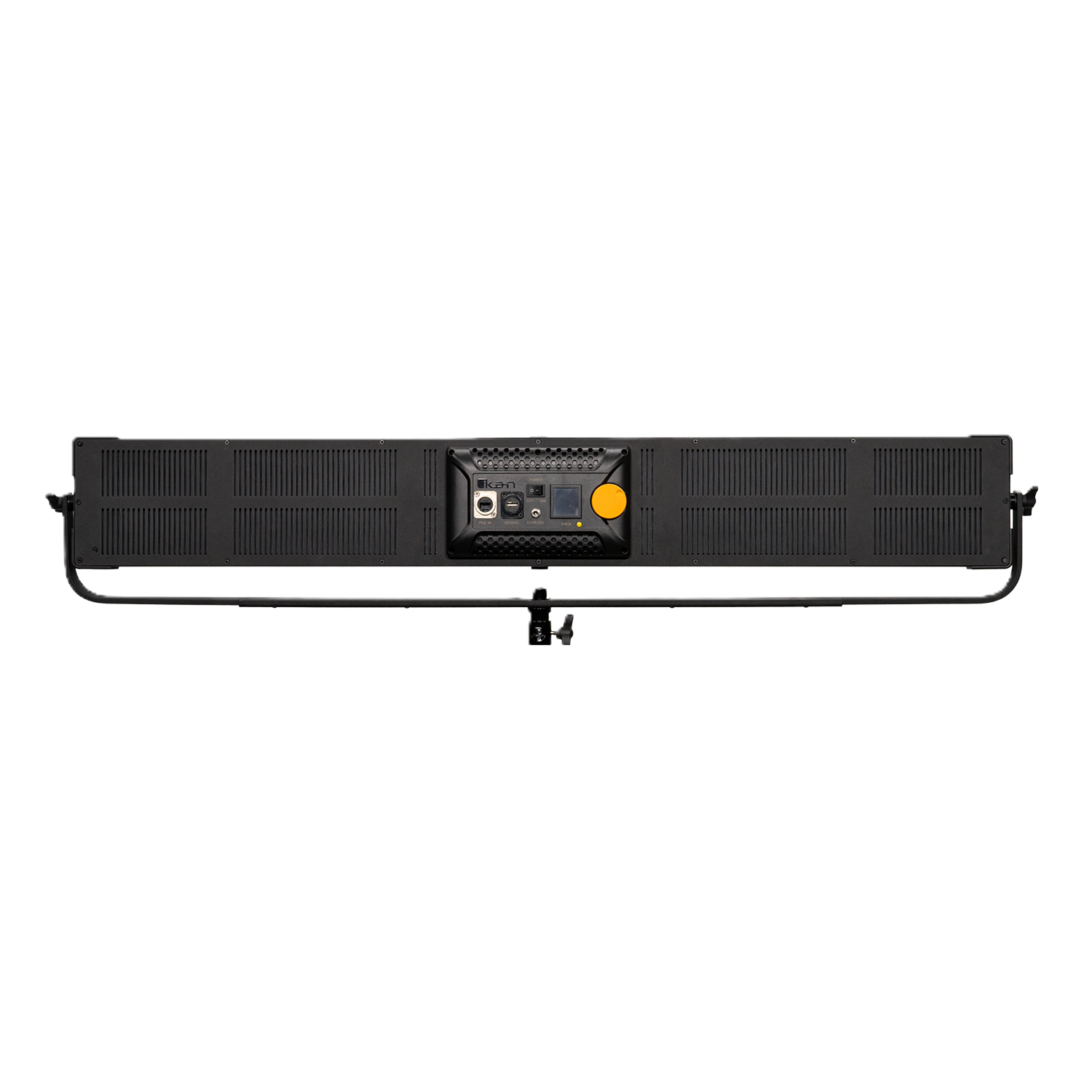 Black IKAN LED light bar with control panel on a white background