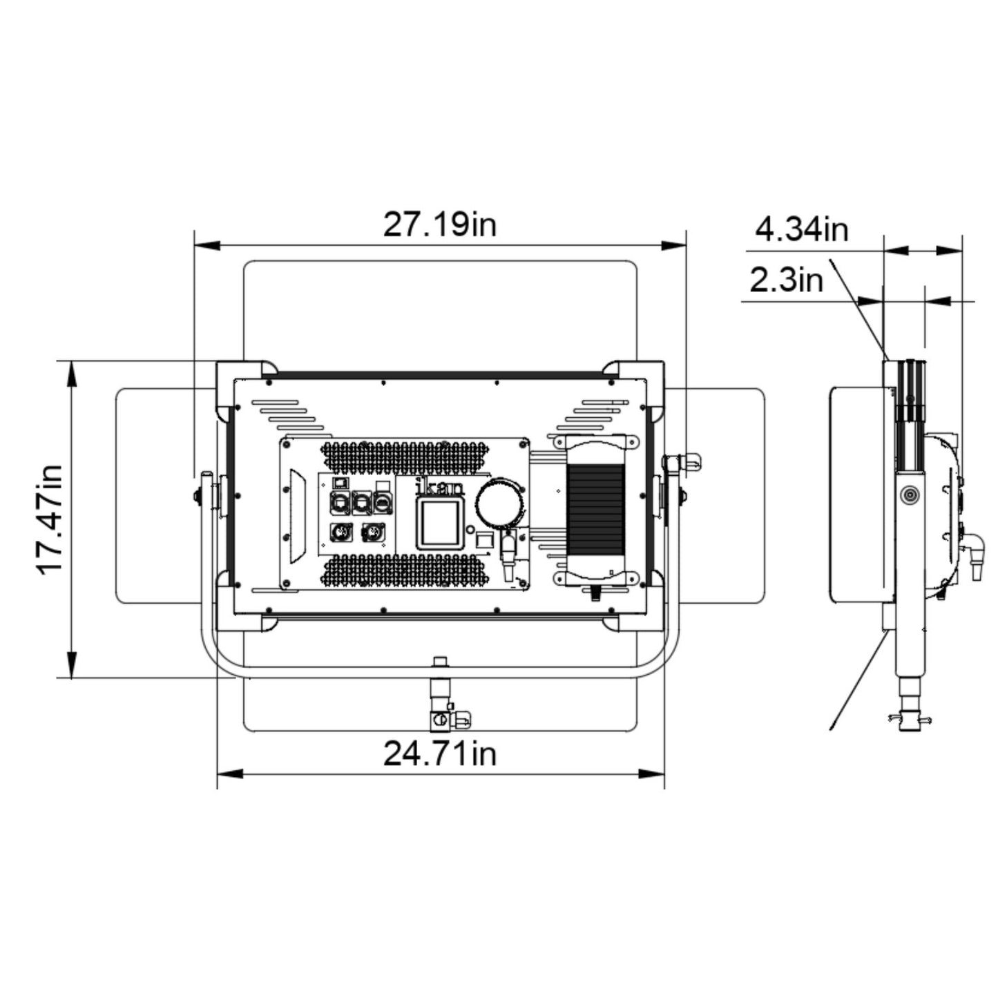 iKan Lyra POE 1 x 2 Bi-Color Studio Soft Panel LED Light w/ ArtNet and sACN DMX