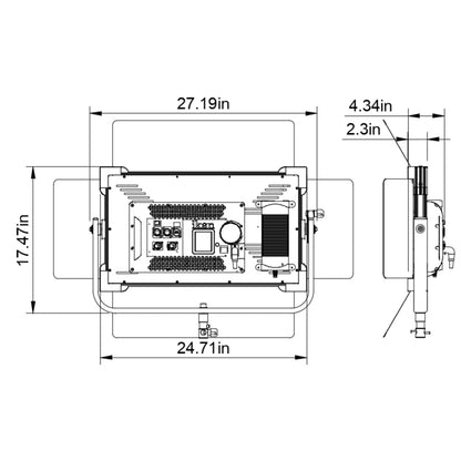 iKan Lyra POE 1 x 2 Bi-Color Studio Soft Panel LED Light w/ ArtNet and sACN DMX
