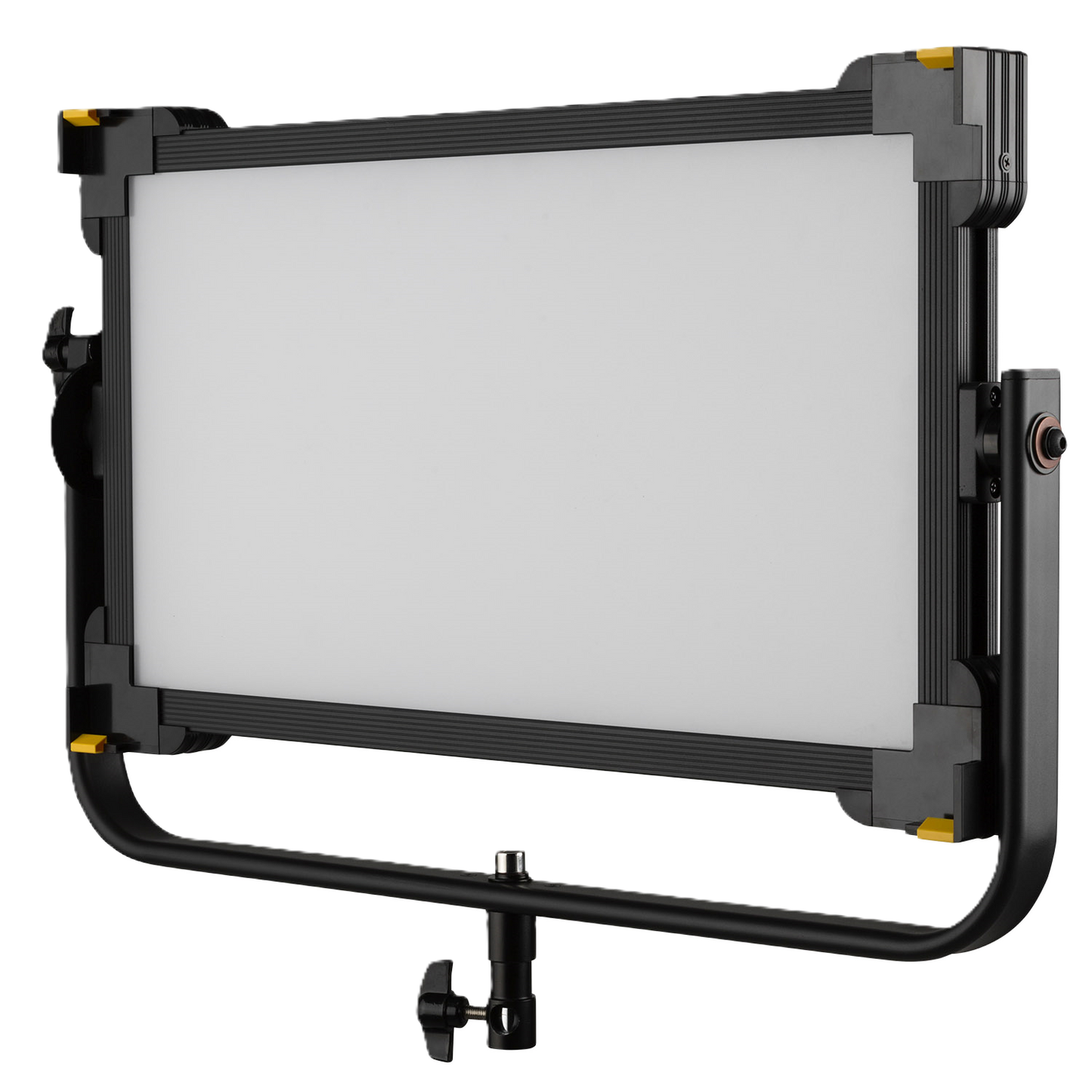 Rectangular light panel with black frame and white diffuser on a white background