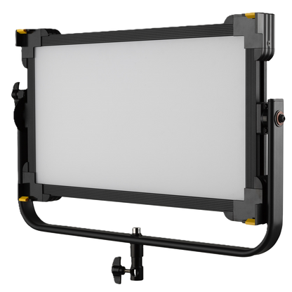 Rectangular light panel with black frame and white diffuser on a white background