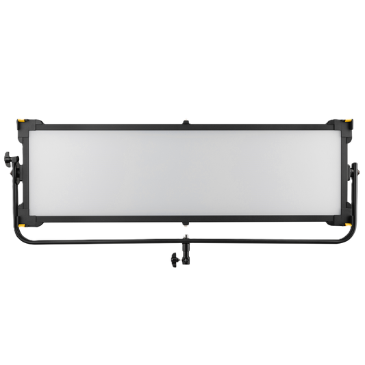 Studio light with a white panel on a white background