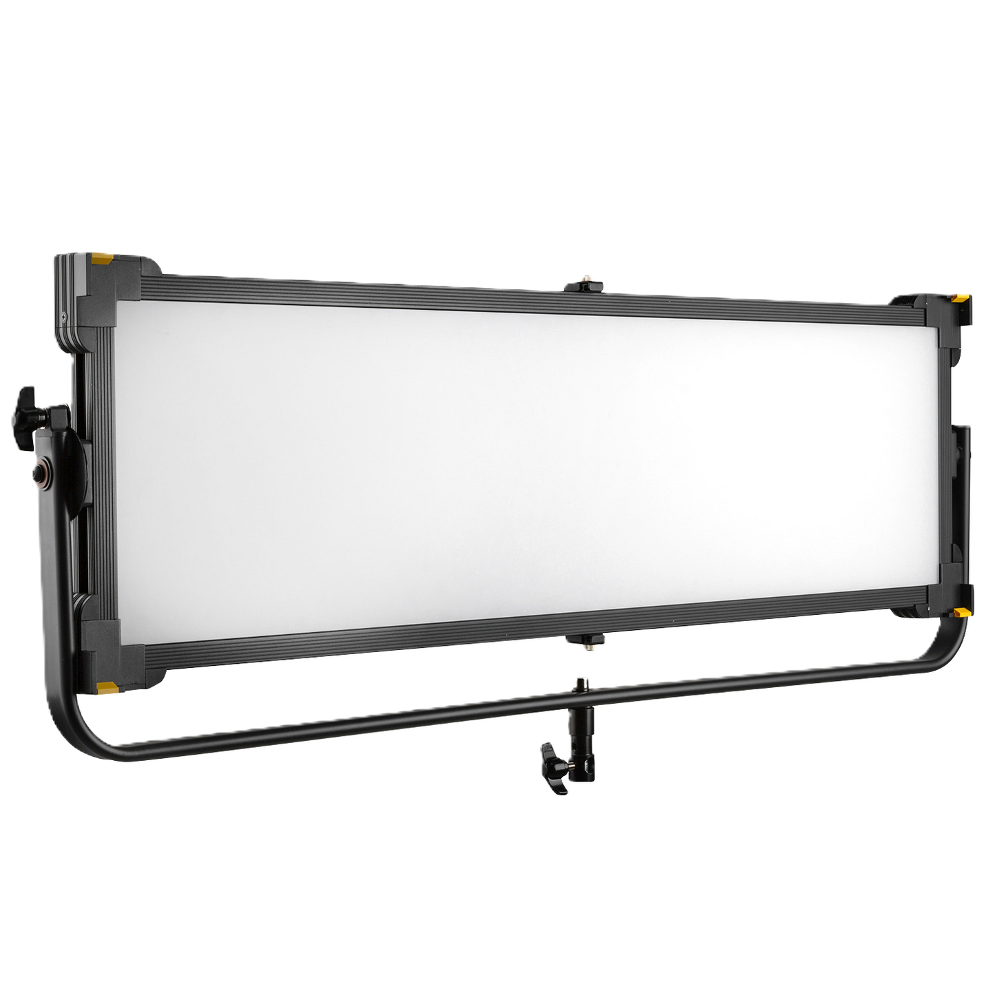 Rectangular light panel with a white screen on a black frame against a white background