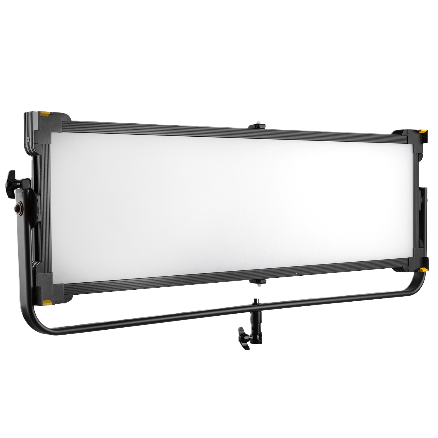 Rectangular light panel with a white screen on a black frame against a white background