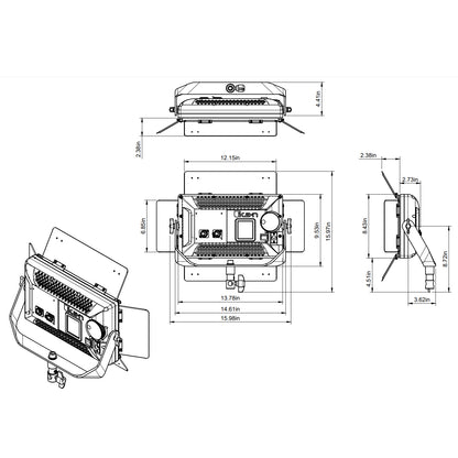 iKan Lyra Half x 1 Bi-Color Studio Panel Soft LED Light w/ DMX Control