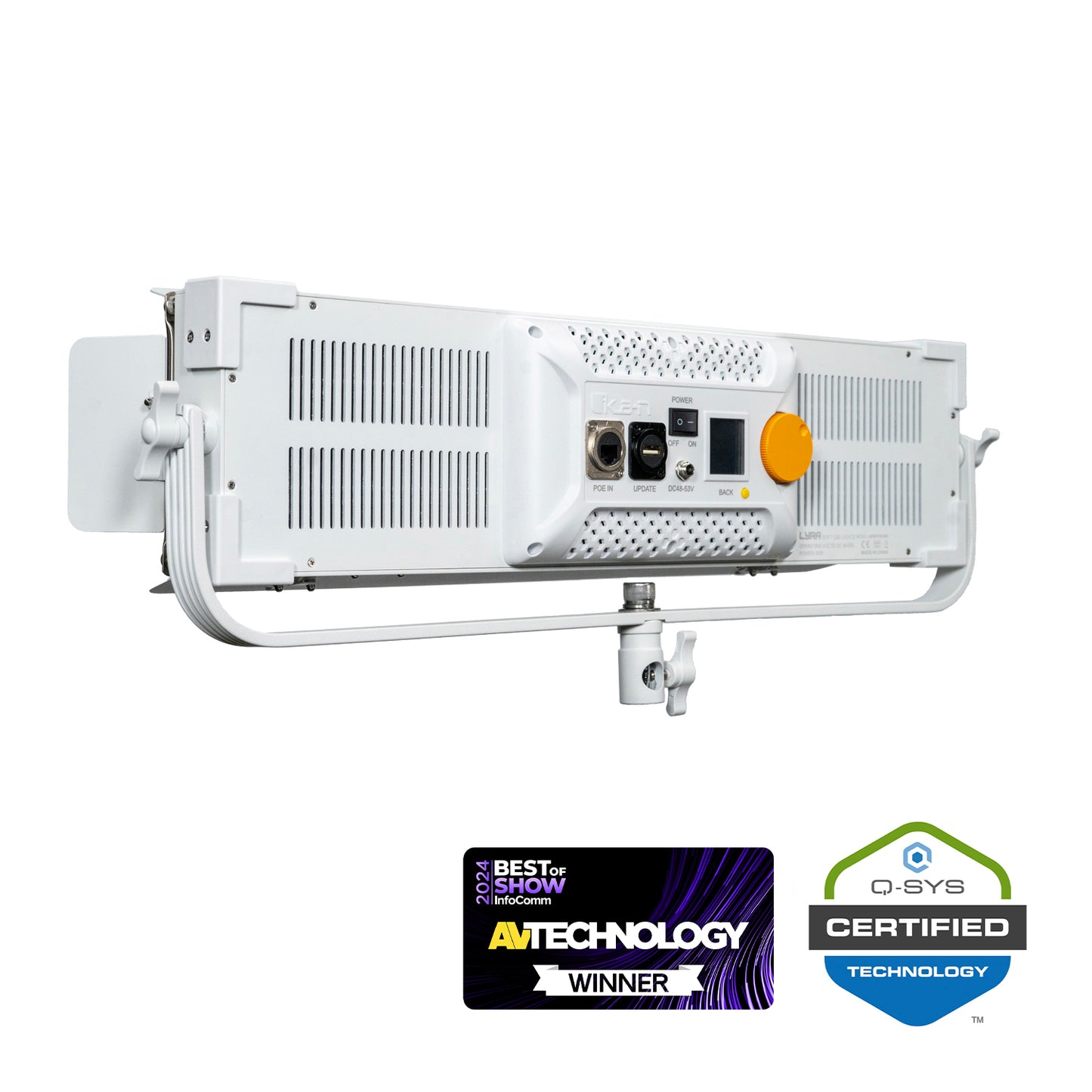 iKan Lyra POE Low Profile Bi-Color Studio Panel Soft LED Light w/ ArtNet and sACN DMX (White)