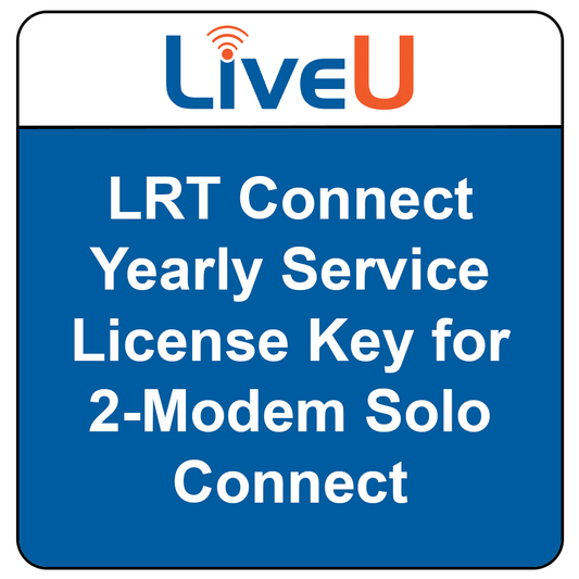 LiveU LRT Connect Yearly Service License Key for 2-Modem Solo Connect