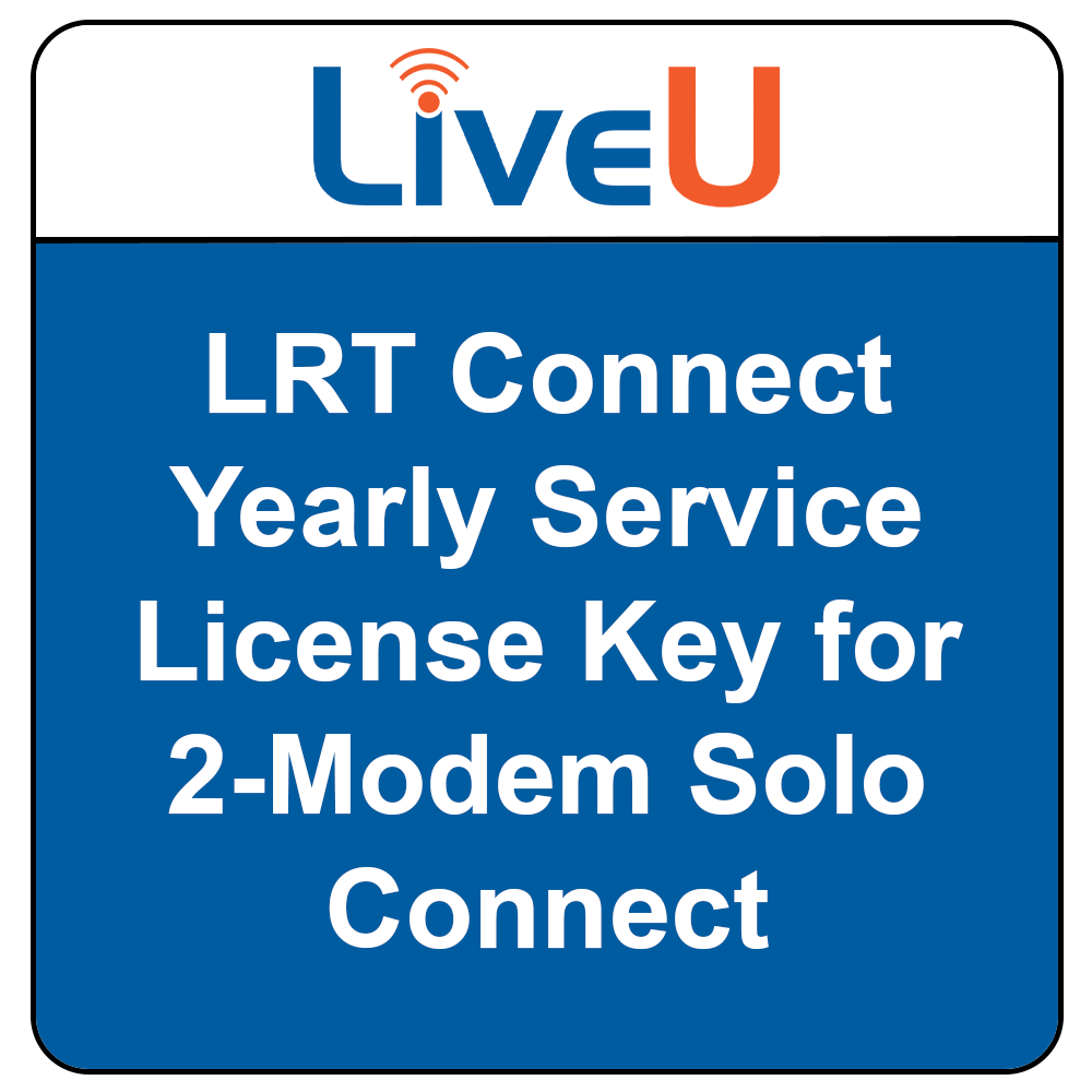 LiveU LRT Connect Yearly Service License Key for 2-Modem Solo Connect