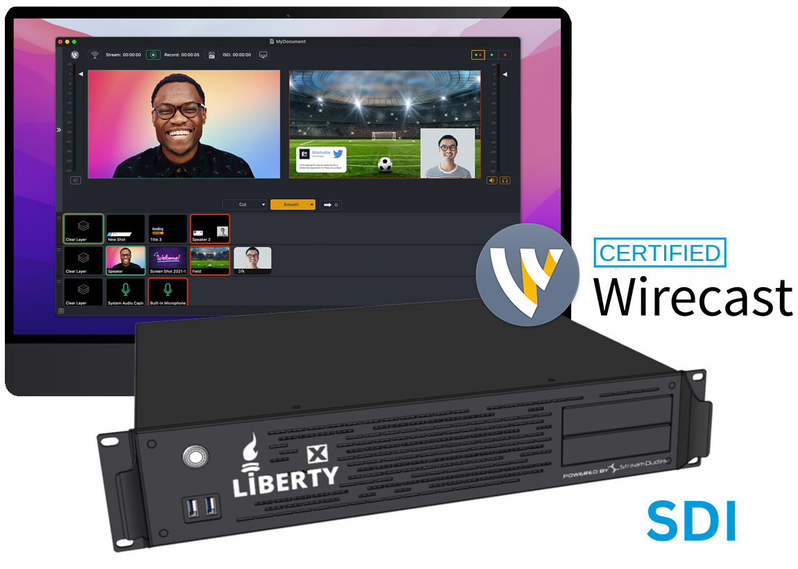 Liberty X SDI Workstation with Telestream Wirecast Pro Software Perpetual