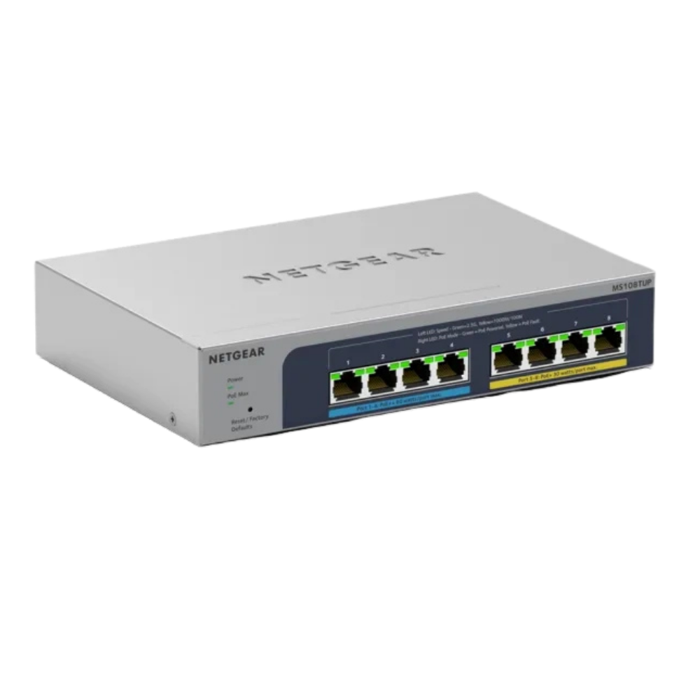 NETGEAR MS108TUP 8-Port Multi-Gigabit (2.5G) Ethernet Ultra60 PoE++ Smart Switch