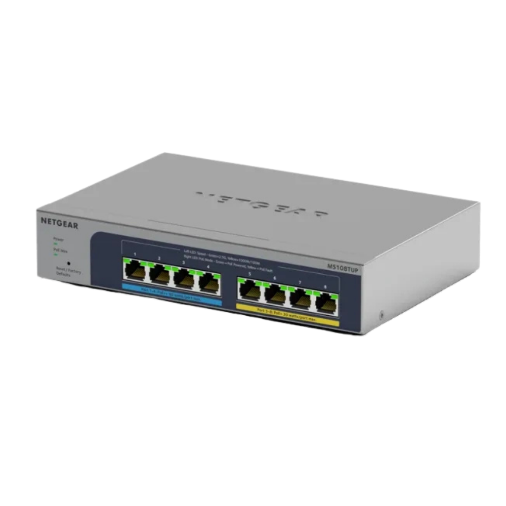 NETGEAR MS108TUP 8-Port Multi-Gigabit (2.5G) Ethernet Ultra60 PoE++ Smart Switch