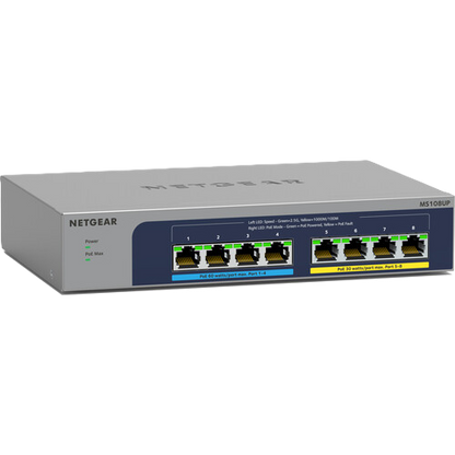 NETGEAR MS108UP 8-port Multi-Gigabit (2.5G) Ultra60 PoE++ Ethernet Unmanaged Switch