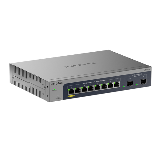 NETGEAR MS110TX 8-port Multi-Gig Ethernet Smart Managed Switch with 2 10G SFP+ Ports