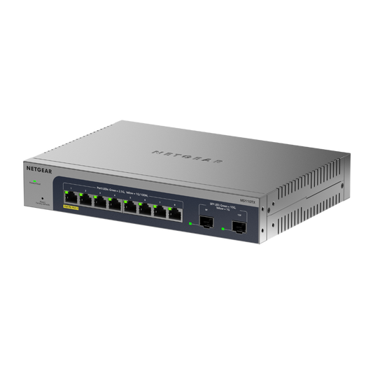 NETGEAR MS110TX 8-port Multi-Gig Ethernet Smart Managed Switch with 2 10G SFP+ Ports