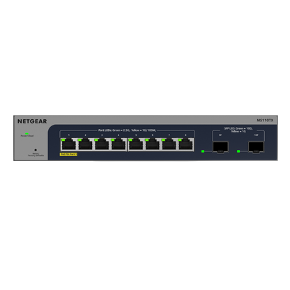 NETGEAR MS110TX 8-port Multi-Gig Ethernet Smart Managed Switch with 2 10G SFP+ Ports