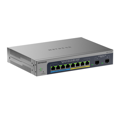 NETGEAR MS110TXUP 8-Port Ultra60 PoE++ Multi-Gigabit Smart Managed Switch with 2 10G SFP+ Ports