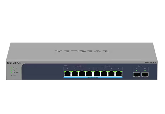 NETGEAR MS510TXUP 8-Port Multi-Gigabit/10G Ethernet Ultra60 PoE++ Smart Switch with 2 SFP+ Ports