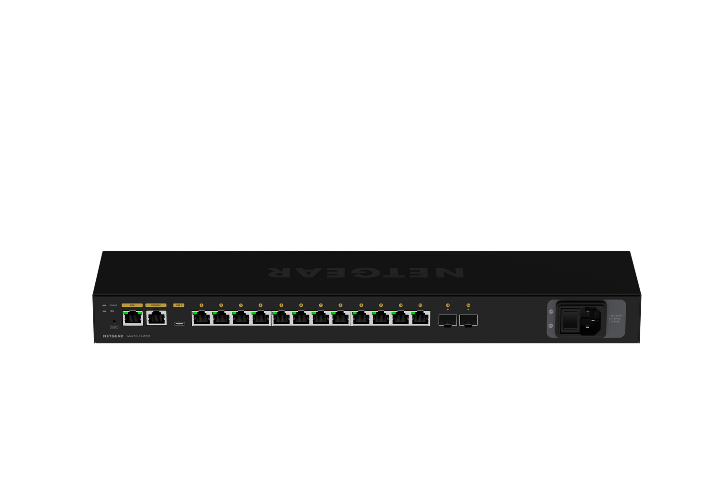 NETGEAR AV Line M4250-12M2XF (MSM4214X) 12x2.5G and 2xSFP+ Managed Switch (TAA Compliant)