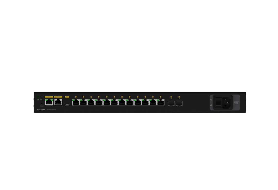 NETGEAR AV Line M4250-12M2XF (MSM4214X) 12x2.5G and 2xSFP+ Managed Switch (TAA Compliant)