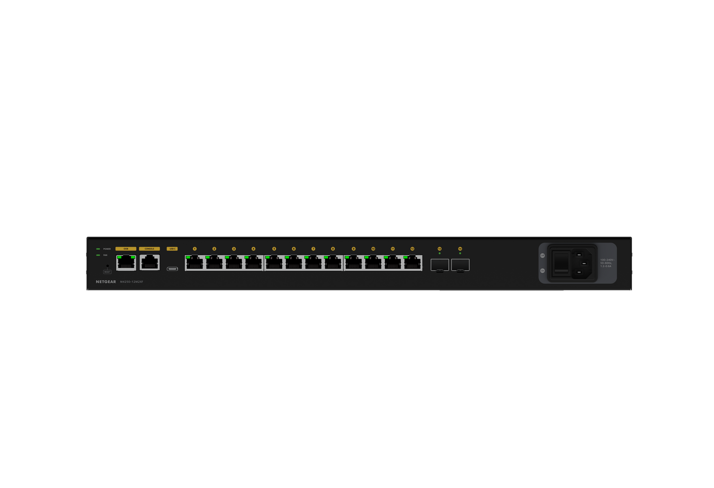 NETGEAR AV Line M4250-12M2XF (MSM4214X) 12x2.5G and 2xSFP+ Managed Switch (TAA Compliant)