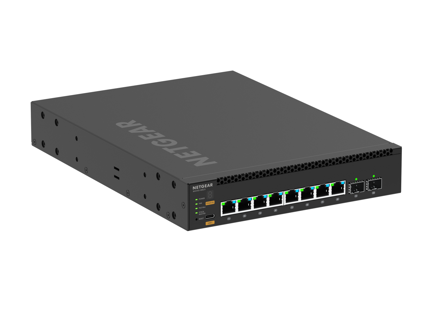 NETGEAR M4350-8M2V (MSM4310) 8x2.5G PoE++ (119W base, up to 551W) and 2x25G SFP28 Fully Managed Switch
