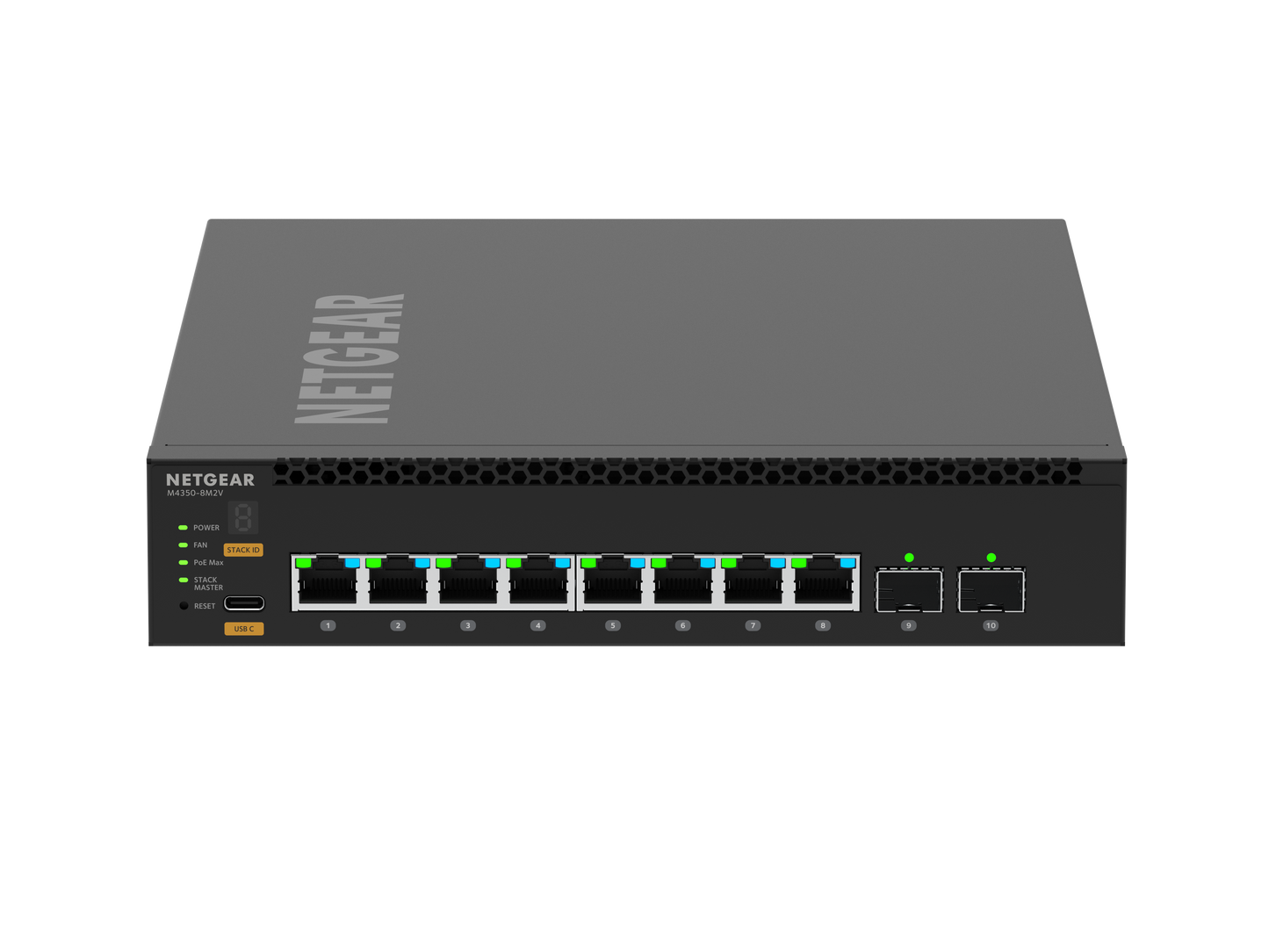 NETGEAR M4350-8M2V (MSM4310) 8x2.5G PoE++ (119W base, up to 551W) and 2x25G SFP28 Fully Managed Switch