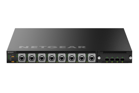 NETGEAR MSM4320 16x 2.5G PoE++ (530W base, up to 1,130W) incl. 8x Neutrik etherCON and 4xSFP28 25G Managed Switch